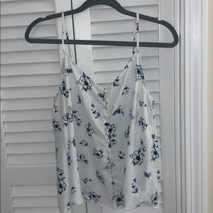 White Floral Tank